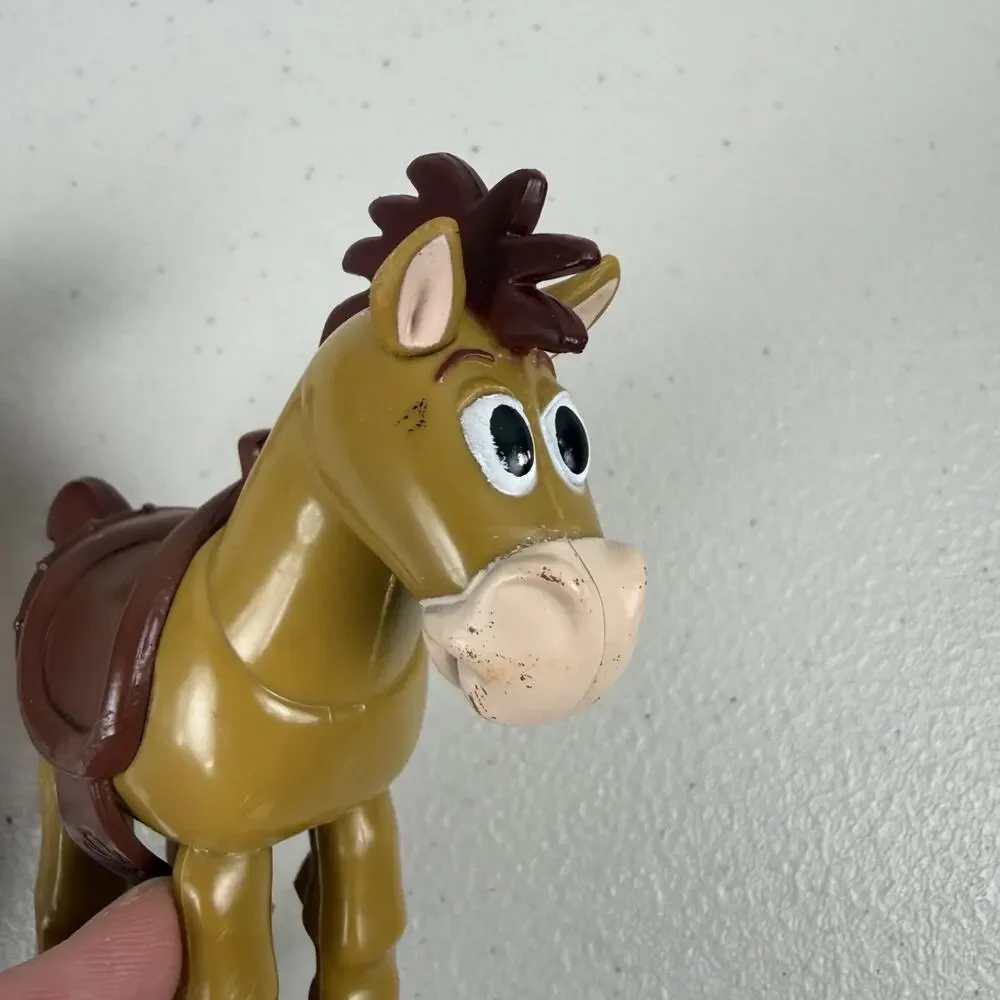 Disney Pixar Toy Story Woody Cowboy Bendy Toy and Bullseye 4.5